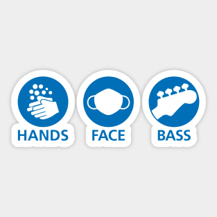 Hands Face Bass Sticker